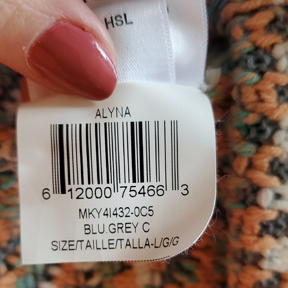 BCBGMaxAzria Alayna Unique Zip/Or Opened Textured Knit Sz. L Jacket NWT - Picture 14 of 15
